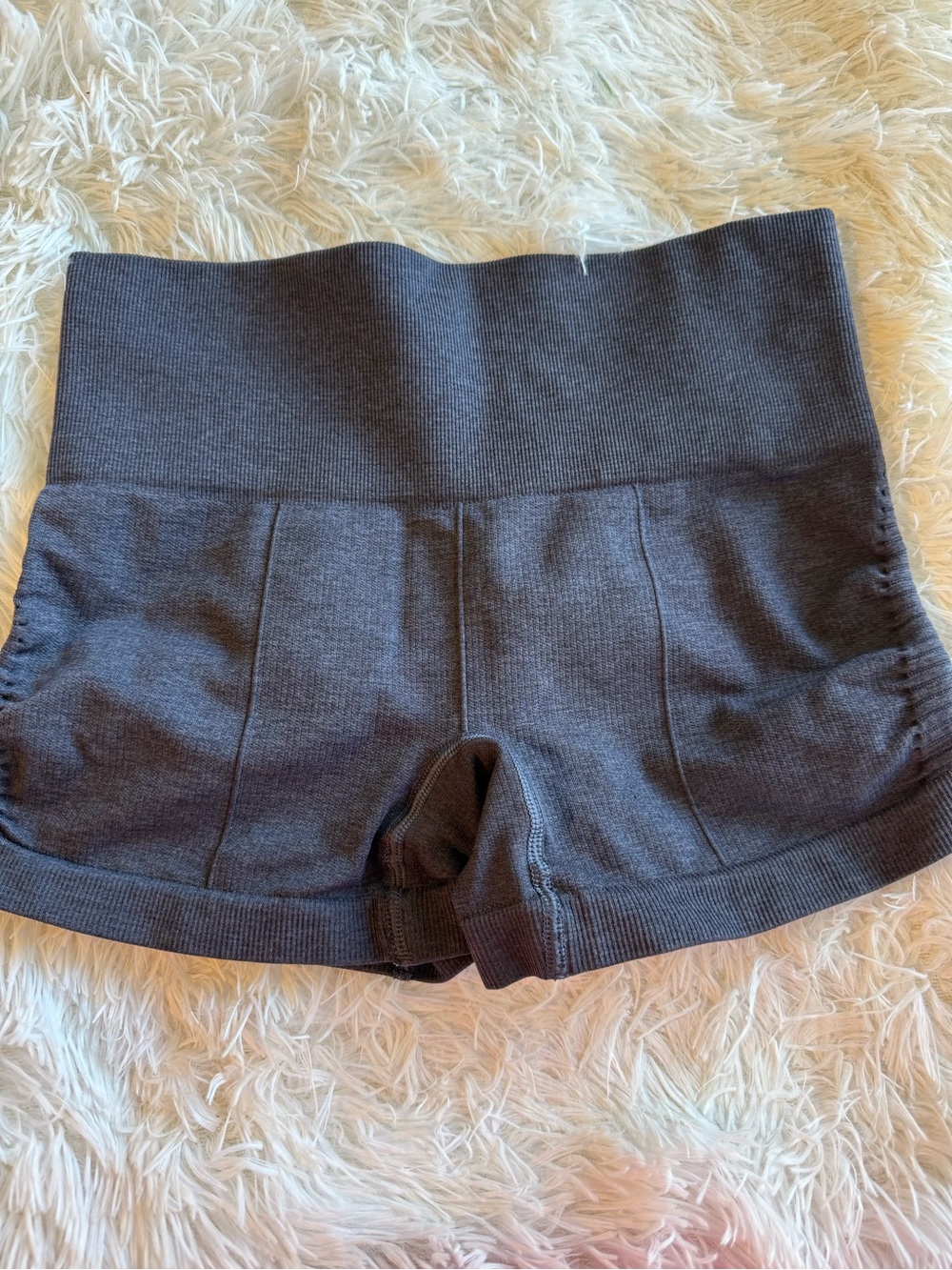 lululemon athletica High-Waist Dark Gray Seamless Bike Shorts - Picture 2 of 5